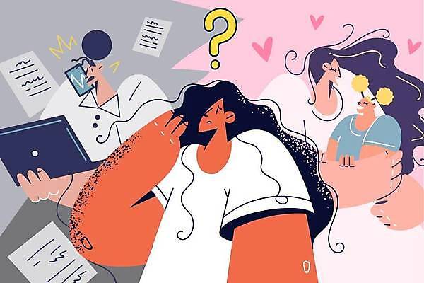 EPS 해외이미지 여자 어린이 생각 일러스트 비즈니스 가족 엄마 들기 여러명 성인 노트북 육아 물음표 자녀 비즈니스우먼 비교 선택 통화 워킹맘 돌봄 여자만 해외202309 해외일러스트 기호 다수 컨셉 관계 모션 사람 전자제품 직장인 파일형식 벡터