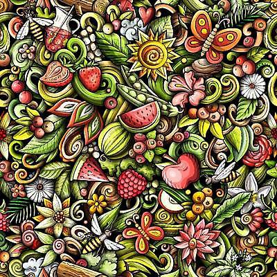 EPS 해외이미지 열매 꽃 나비 백그라운드 잎 패턴 일러스트 딸기 추상 수박 사람없음 컬러풀 태양 하트 낙서 완두콩 산딸기 복숭아 해외202309 해외일러스트 자연요소 모양 식물 컬러 곤충 무늬 과일 콩 파일형식 벡터