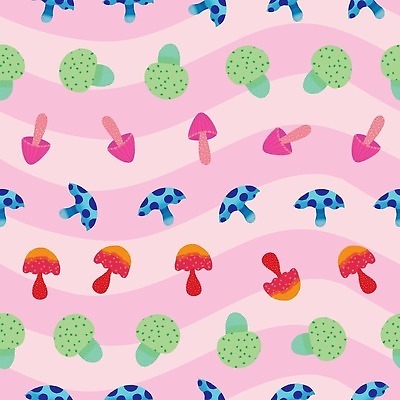 EPS 해외이미지 디자인 계절 분홍색 백그라운드 패턴 일러스트 자연 벽지 표면 추상 그래픽 컬러풀 버섯 줄무늬 덮개 직물 독약 숲 인쇄 공상 마법 곰팡이 삼림지대 포장소품 환각 벡터 해외202309 해외일러스트 컬러 무늬 포장 뚜껑 오브젝트 생태계 증상 포장재료 파일형식