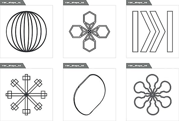 EPS 해외이미지 디자인 화살표 일러스트 추상 사람없음 그래픽 세트 검은색 원형 라인아트 기하학 해외202309 해외일러스트 도형 선 컬러 무늬 파일형식 벡터