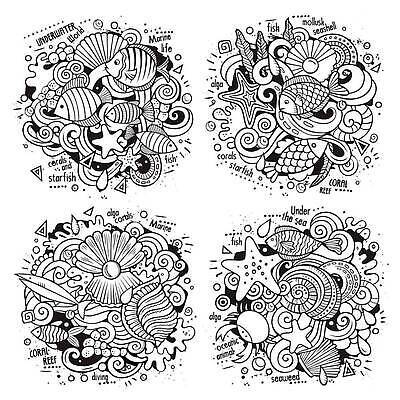 EPS 해외이미지 디자인 바다 컨셉 일러스트 자연 낚시 조개 불가사리 어류 장식 물 여름 세트 바닷속 수중 껍질 신용카드 스노클링 해조류 산호초 낙서 만화 스케치 수집 심볼 라인아트 오브젝트 다이빙 윤곽 수족관 공상 해파리 인어 구성 동물상 디테일 해외202309 해외일러스트 자연요소 계절 선 레저 어패류 극피동물 미술 금융 조형물 수영 수중동물 수상스포츠 수중식물 해양식물 자포동물 생태계 수중스포츠 파일형식 벡터