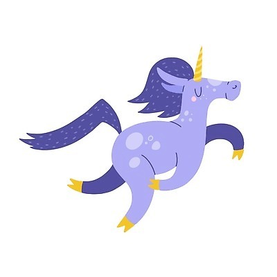 EPS 해외이미지 일러스트 상상 사람없음 보라색 꿈 유니콘 환상 해외202309 해외일러스트 컬러 컨셉 파일형식 벡터