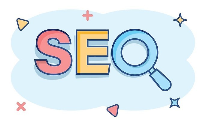 EPS 해외이미지 알파벳 하늘색 일러스트 돋보기 사람없음 반짝임 심볼 분석 심플 해외202309 해외일러스트 영어 컨셉 모션 파란색 파일형식 벡터