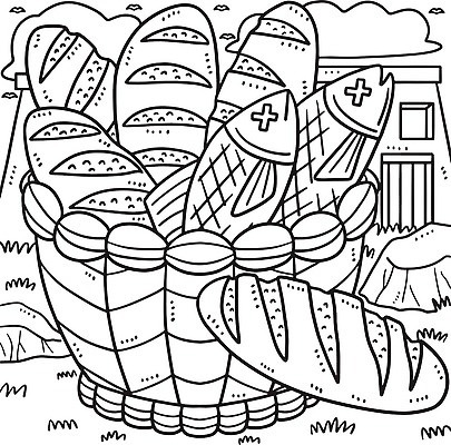 EPS 해외이미지 디자인 실루엣 종교 어린이 선 음식 컬러 백그라운드 일러스트 그래픽 성경 기도 예수 그림 윤곽 손그림 페이지 신성 걸음마 복음 색칠공부 벡터 해외202309 해외일러스트 종교용품 모션 촬영기법 사람 학습 색칠 신_종교 파일형식