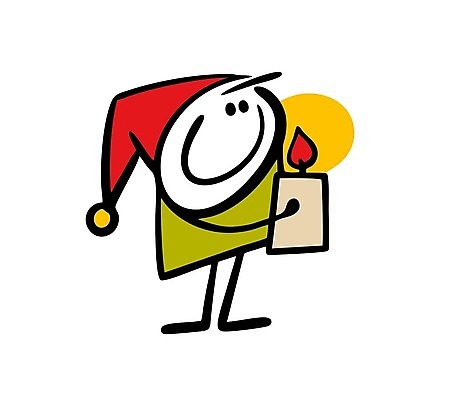 EPS 해외이미지 인물캐릭터 크리스마스 일러스트 초 촛불 한명 사람 낙서 심플 해외202309 해외일러스트 일러캐릭터 캐릭터 1 기념일 파일형식 벡터