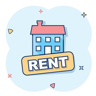 EPS 해외이미지 하늘색 일러스트 주택 사람없음 반짝임 심볼 심플 렌탈 해외202309 해외일러스트 모션 건물 파란색 파일형식 벡터