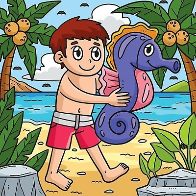 EPS 해외이미지 클립아트 디자인 계절 어린이 컬러 백그라운드 일러스트 날씨 미술 그래픽 여름 컬러풀 맑음 습기 뜨거움 낙서 만화 그림 손그림 걸음마 해외202309 해외일러스트 모션 문화예술 사람 파일형식 벡터