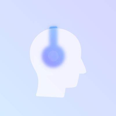 EPS 해외이미지 일러스트 사람없음 파란색 헤드셋 투명 얼굴모양 글래스모피즘 해외202309 해외일러스트 모양 디자인 얼굴 컬러 음향기기 헤드폰 파일형식 벡터