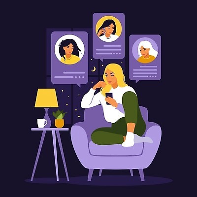 EPS 해외이미지 캐릭터 학생 여자 남자 행복 백그라운드 컨셉 인터넷 일러스트 통신 모바일 대화 사람 친구 스마트폰 핸드폰 네트워크 메시지 플랫 연결 토론 만화 전화기 스마트 부름 온라인 공유 고립 소셜 채팅 벡터 해외202309 해외일러스트 일러캐릭터 감정 관계 모션 말하기 전자제품 스마트기기 파일형식