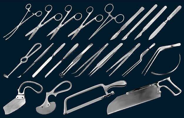 EPS 해외이미지 일러스트 건강 치료 세트 약 장비 의사 공구 조직 수술 칼 수집 준비 좁은 핀셋 외과 삭제 고립 깊이 모기 석고 절개 직진 철강 벡터 해외202309 해외일러스트 의학 병원 의료진 도구 해충 파일형식