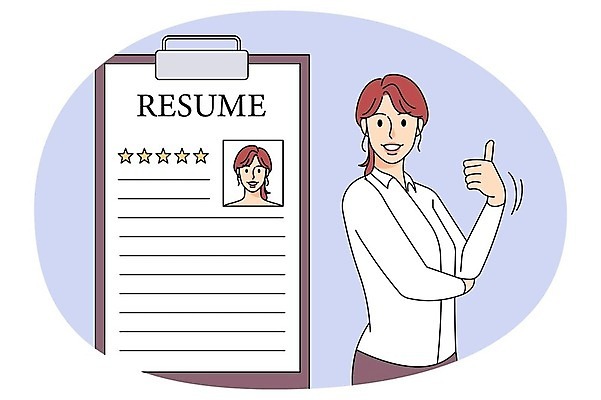 EPS 해외이미지 여자 별 일러스트 한명 상반신 성인 팔짱 최고 이력서 서류판 성인여자한명만 해외일러스트 자연요소 1 모션 사람 사무용품 여자한명만 성인여자만 파일형식 벡터