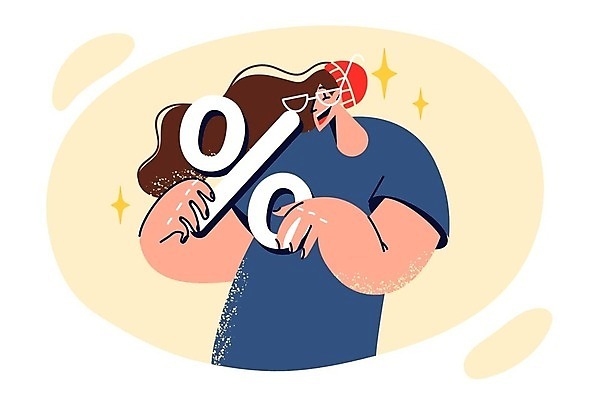 EPS 해외이미지 여자 일러스트 비즈니스 한명 들기 성인 경제 비즈니스우먼 퍼센트 이익 수입 성인여자한명만 안경낌 해외202309 해외일러스트 1 안경 모션 사람 직장인 특수기호 여자한명만 성인여자만 파일형식 벡터