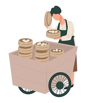 EPS 해외이미지 전통 접시 아시아 문화 음식 일러스트 비즈니스 거리 건강 육류 돼지고기 요리 동양인 인종 상점 중식 식당 식사 저녁식사 중국 어둠 카트 신선 뜨거움 시장 맛 아침식사 수증기 먹기 지역 점심식사 폭식 고립 길거리음식 핸드메이드 벡터 맛있는 해외202309 해외일러스트 식기 나라 컨셉 식재료 모션 사람 파일형식