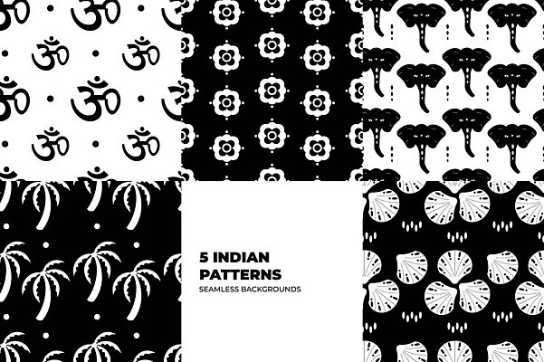 EPS 해외이미지 백그라운드 패턴 일러스트 추상 조개 열대 코끼리 흑백 사람없음 세트 야자수 분위기 기하학 미니멀 해외202309 해외일러스트 나무 컨셉 무늬 포유류 어패류 촬영기법 파일형식 벡터