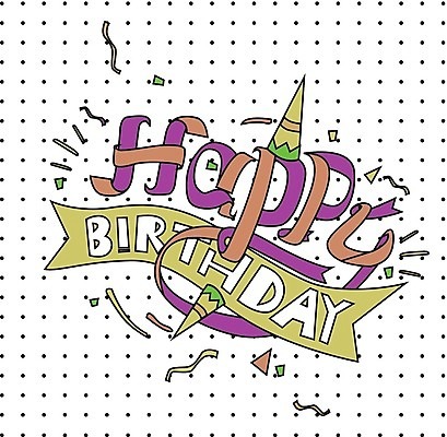 EPS 해외이미지 일러스트 폭죽 타이포그라피 사람없음 컬러풀 꽃가루 생일축하 레터링 해외202309 해외일러스트 문자 컬러 축하 생일 가루 파일형식 벡터