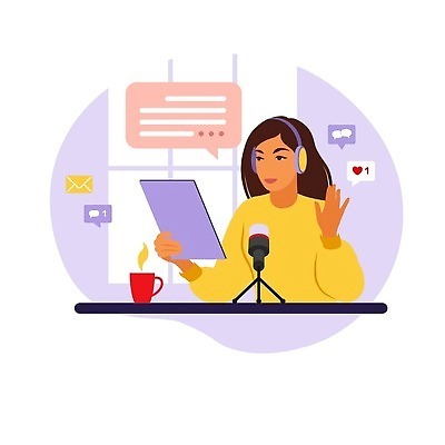 EPS 해외이미지 클립아트 캐릭터 디자인 여자 행복 음악 이어폰 컨셉 인터넷 일러스트 통신 실내 사람 앉기 성인 그래픽 10대 컴퓨터 디지털 헤드폰 웹 소리 플랫 만화 자르기 마이크 라디오 오디오 방송 온라인 동영상 목소리 고립 벡터 해외202309 해외일러스트 일러캐릭터 감정 음향기기 모션 청소년 문화예술 내부 전자제품 파일형식