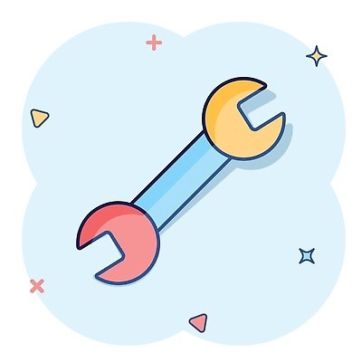 EPS 해외이미지 일러스트 사람없음 파란색 심볼 심플 코믹 펜치 해외202309 해외일러스트 컬러 공구 파일형식 벡터