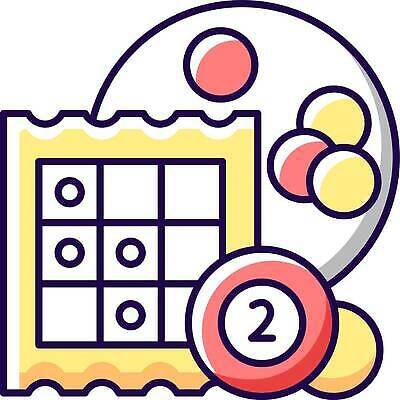 EPS 해외이미지 일러스트 공 사람없음 빨간색 노란색 로또 복권 빙고 해외202309 해외일러스트 키노 컬러 도박 파일형식 벡터