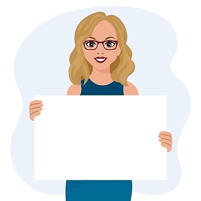 EPS 해외이미지 백인 배너 여자 행복 포스터 종이 일러스트 비즈니스 성공 광고판 사람 성인 금발 세일 공백 기쁨 방 축하 표현 잡기 자신감 발표 큼 사인 흥분 긍정 보여주기 재택근무 승자 필승 카피스페이스 비어있는 해외202309 해외일러스트 서양인 헤어스타일 감정 컨셉 모션 알림판 우승 크기 판 파일형식 벡터