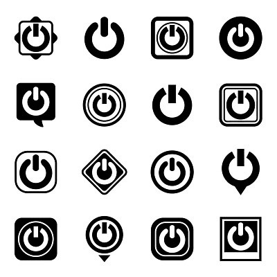 EPS 해외이미지 디자인 산업 백그라운드 인터넷 일러스트 출입구 빨간색 컴퓨터 세트 웹 힘 에너지 닫기 심볼 사인 시작 언론 스위치 종료 고립 그만 벡터 해외202309 해외일러스트 컬러 모션 전자제품 파일형식