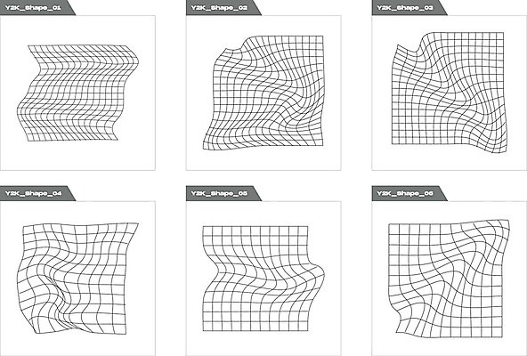 EPS 해외이미지 디자인 곡선 일러스트 추상 사람없음 그래픽 세트 검은색 라인아트 웨이브 격자 기하학 구김 해외202309 해외일러스트 선 컬러 무늬 모션 파일형식 벡터