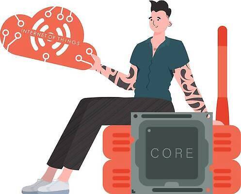 EPS 해외이미지 전신 남자 일러스트 한명 들기 앉기 성인 와이파이 클라우드서비스 사물인터넷 성인남자한명만 해외202309 해외일러스트 1 모션 정보기술 사람 서비스 무선인터넷 남자한명만 성인남자만 파일형식 벡터