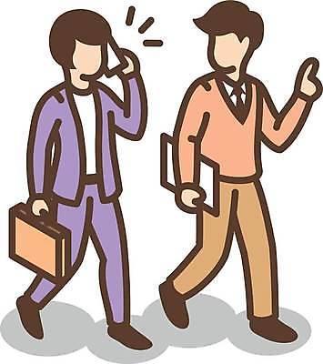 EPS 해외이미지 전신 여자 남자 서류가방 일러스트 들기 성인 두명 걷기 가리킴 비즈니스맨 비즈니스우먼 동료 문서 통화 아이소메트릭 성인만 해외202309 해외일러스트 가방 비즈니스 관계 모션 사람 손짓 직장인 파일형식 벡터