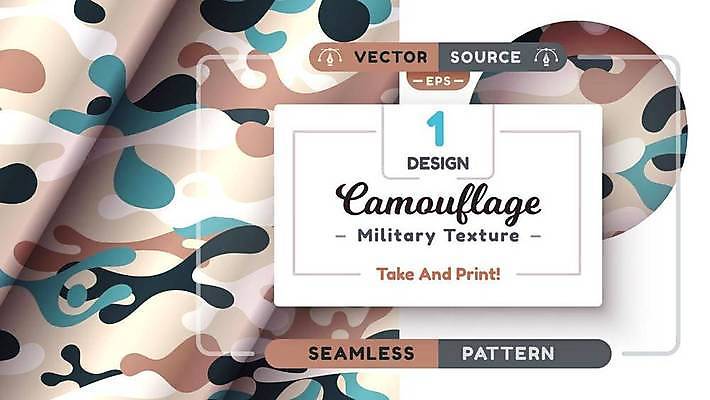 EPS 해외이미지 패턴 일러스트 사람없음 밀리터리 베이지색 해외202309 해외일러스트 패션 컬러 무늬 파일형식 벡터