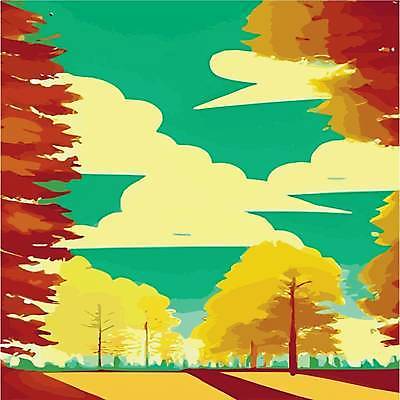 EPS 해외이미지 나무 일러스트 사람없음 노란색 해외202309 해외일러스트 식물 컬러 파일형식 벡터