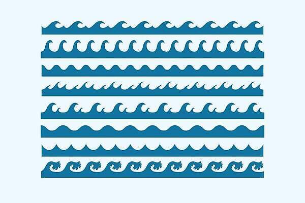 EPS 해외이미지 클립아트 모양 파도 바다 패턴 곡선 일러스트 추상 프레임 항해 미술 가로 파란색 세트 흰색 붓 액체 수집 규칙 고립 무한 엘리먼트 타격 스타일 많음 국경 해외202309 해외일러스트 선 컬러 컨셉 무늬 배_교통 모션 문화예술 파일형식 벡터
