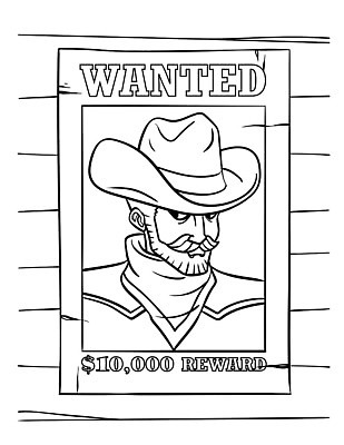 EPS 해외이미지 디자인 실루엣 어린이 선 컬러 백그라운드 일러스트 그래픽 카우보이 그림 윤곽 손그림 페이지 걸음마 색칠공부 벡터 해외202309 해외일러스트 모션 촬영기법 사람 학습 색칠 파일형식