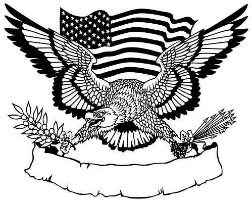 EPS 해외이미지 리본 일러스트 조류 화살 흑백 장식 미국 자유 잡기 성조기 먹이 문신 심볼 독수리 애국심 고립 벡터 해외202309 해외일러스트 동물 컨셉 북아메리카 모션 촬영기법 국기 파일형식