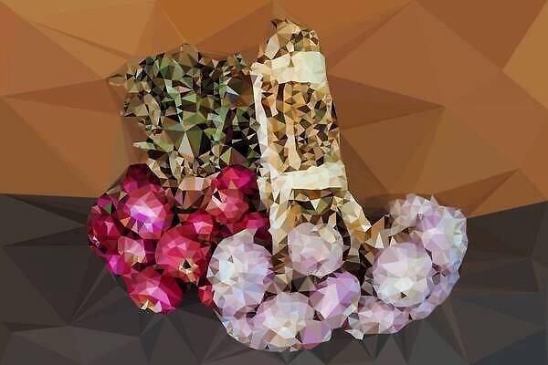 EPS 해외이미지 디자인 음식 분홍색 컬러 백그라운드 패턴 채소 일러스트 마늘 미술 그래픽 빨간색 컬러풀 노란색 유행 삼각형 다발 허브 질감 종이접기 다이아몬드 모자이크 기하학 강렬 엘리먼트 폴리곤 스타일 벡터 샬롯 해외202309 해외일러스트 도형 식물 종이 무늬 양파 문화예술 보석 접기 파일형식