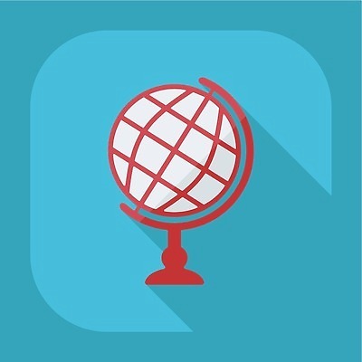 EPS 해외이미지 일러스트 사람없음 빨간색 지구본 심볼 해외202309 해외일러스트 컬러 파일형식 벡터