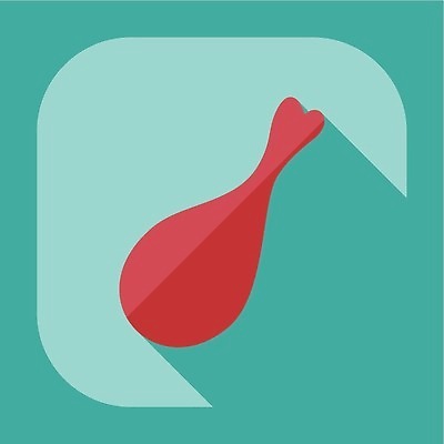 EPS 해외이미지 일러스트 사람없음 빨간색 청록색 닭다리 닭다리튀김 해외202309 해외일러스트 컬러 튀김 파일형식 벡터