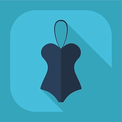 EPS 해외이미지 수영복 일러스트 사람없음 검은색 심볼 해외202309 해외일러스트 옷 컬러 파일형식 벡터