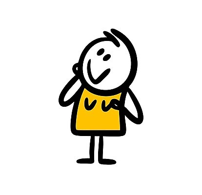 EPS 해외이미지 행복 인물캐릭터 일러스트 한명 사람 턱괴기 올려보기 낙서 심플 해외202309 해외일러스트 일러캐릭터 캐릭터 1 감정 모션 파일형식 벡터