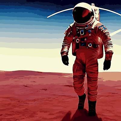 EPS 해외이미지 전신 일러스트 한명 사람 성인 우주 행성 우주비행사 우주복 우주탐사 화성 성인한명만 해외202309 해외일러스트 1 옷 성인만 파일형식 벡터
