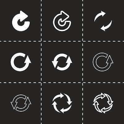 EPS 해외이미지 디자인 일러스트 화살 그래픽 세트 픽토그램 검은색 웹 흰색 원형 고리 심볼 사인 상쾌 회전 인터페이스 벡터 반복 해외202309 해외일러스트 도형 감정 컬러 인터넷 파일형식