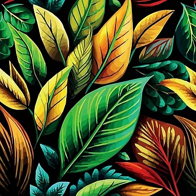 EPS 해외이미지 잎 일러스트 추상 미술 사람없음 보테니컬아트 트로피컬아트 해외202309 해외일러스트 식물 무늬 문화예술 그림 파일형식 벡터