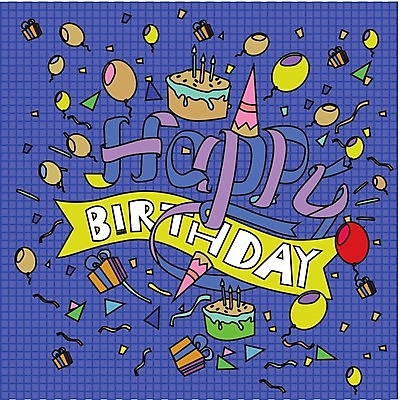 EPS 해외이미지 일러스트 폭죽 타이포그라피 사람없음 파란색 선물상자 컬러풀 생일케이크 꽃가루 생일축하 풍선 레터링 해외202309 해외일러스트 문자 컬러 선물 상자 케이크 축하 생일 가루 파일형식 벡터