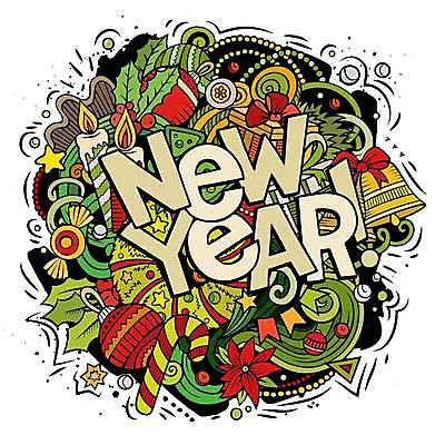 EPS 해외이미지 크리스마스 일러스트 촛불 새해 사람없음 초록색 선물상자 종 낙서 가득함 지팡이사탕 호랑가시나무열매 레터링 오너먼트 크리스마스리스 해외202309 해외일러스트 기념일 열매 컬러 크리스마스장식 초 사탕 선물 상자 화환 파일형식 벡터