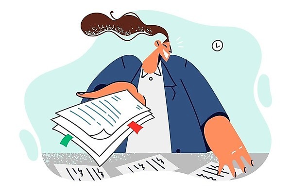 EPS 해외이미지 여자 일러스트 한명 들기 상반신 비즈니스우먼 문서 성인여자한명만 해외202309 해외일러스트 1 비즈니스 모션 사람 직장인 여자한명만 성인여자만 파일형식 벡터