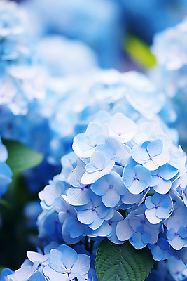 JPG 편집이미지 잎 여름꽃 자연 사람없음 파란색 수국 편집실사 AI포토 AI콘텐츠 식물 꽃 컬러 CG 생태계 파일형식 여름_계절