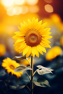 JPG 편집이미지 꽃밭 자연 해바라기 풍경 사람없음 야외 노란색 보케 편집실사 AI포토 AI콘텐츠 꽃 컬러 CG 생태계 파일형식