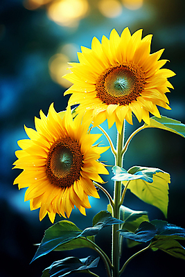 JPG 편집이미지 꽃밭 자연 해바라기 풍경 사람없음 야외 노란색 편집실사 AI포토 AI콘텐츠 꽃 컬러 CG 생태계 파일형식