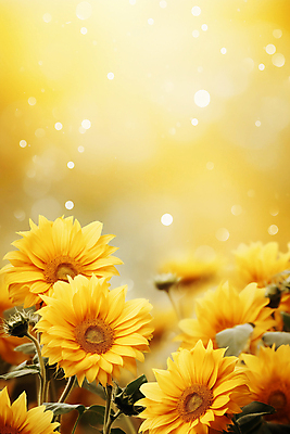 JPG 편집이미지 꽃밭 자연 해바라기 풍경 사람없음 야외 노란색 보케 편집실사 AI포토 AI콘텐츠 꽃 컬러 CG 생태계 파일형식