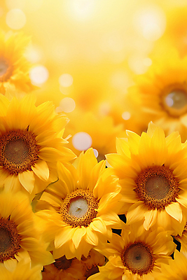 JPG 편집이미지 꽃밭 자연 해바라기 풍경 사람없음 야외 노란색 보케 편집실사 AI포토 AI콘텐츠 꽃 컬러 CG 생태계 파일형식