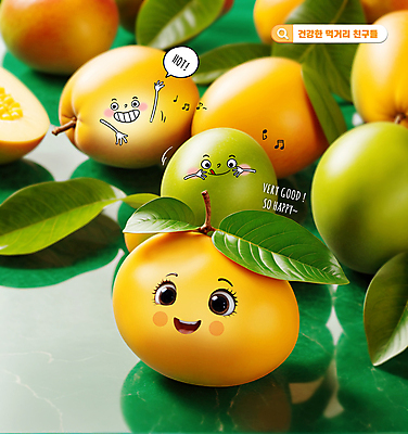 PSD 편집이미지 말풍선 잎 음표 식재료 탁자 표정 미소 사람없음 귀여움 신선 유기농 손인사 메롱 손모양 망고 검색창 이미지편집 모양 식물 기호 웰빙 음악 가구 컨셉 모션 인사 열대과일 파일형식 손_신체부위