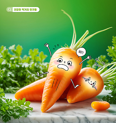 PSD 편집이미지 말풍선 잎 식재료 탁자 표정 미소 사람없음 초록색 귀여움 주황색 놀람 당근 신선 유기농 대리석 메롱 손모양 검색창 이미지편집 모양 식물 웰빙 감정 컬러 가구 컨셉 재료 모션 뿌리채소 파일형식 손_신체부위